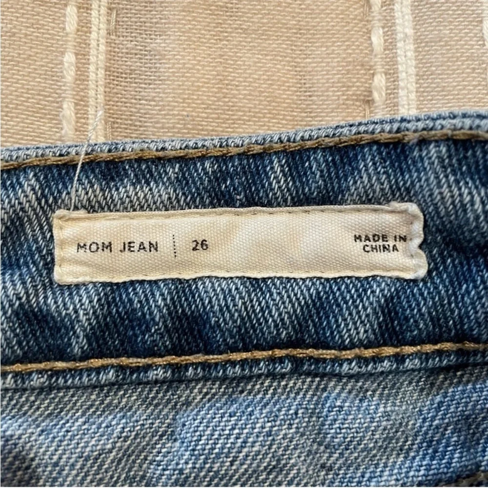 PacSun Light Blue Distressed High Rise Mom Jeans 26 - Picture 10 of 15